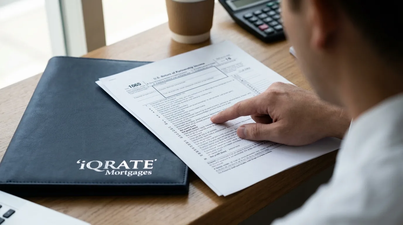 S-Corp owner discussing tax strategy with an accountant before applying for a mortgage.