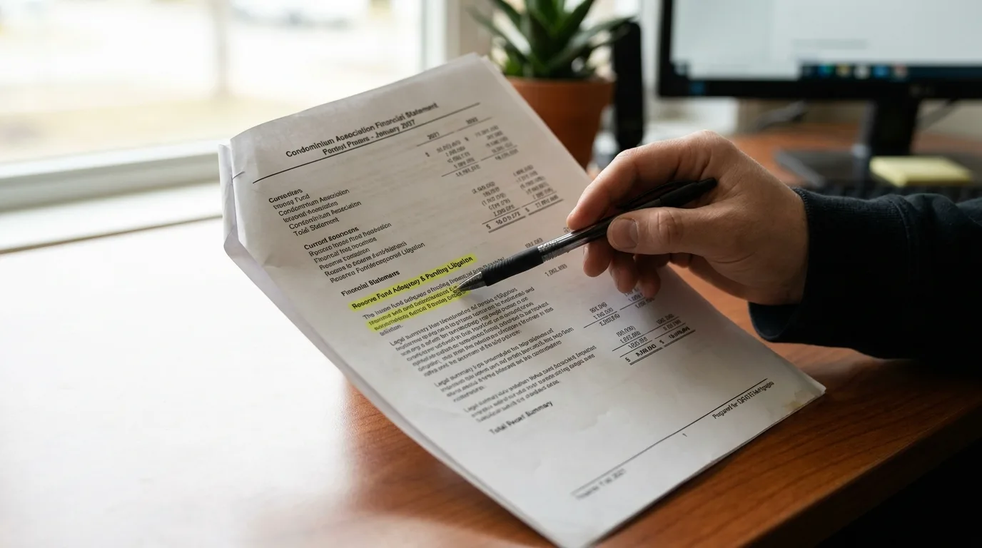 Lender reviewing a condo project questionnaire
