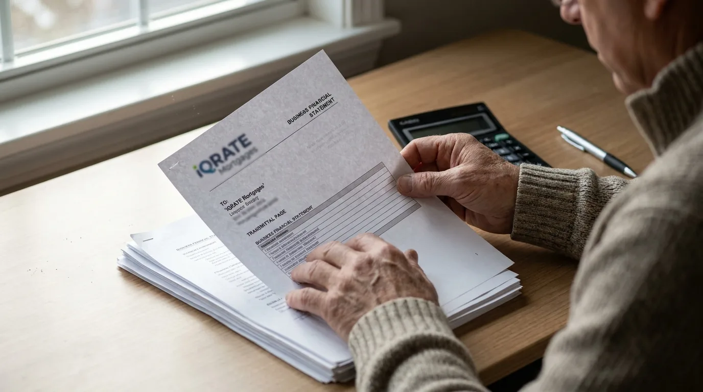 A Certified Public Accountant writing a letter to support a mortgage file.