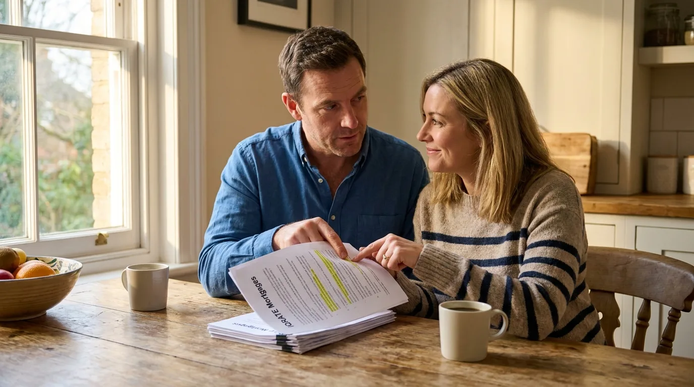 Homebuyer signing mortgage documents, highlighting the importance of understanding the paperwork.