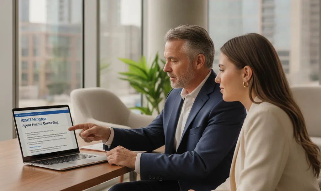 Senior real estate mentor trains a new agent.