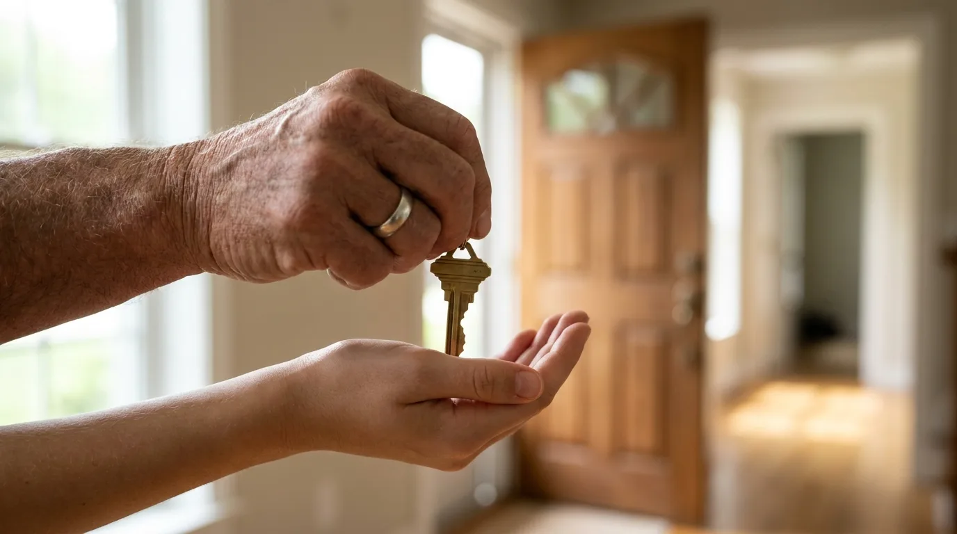 Veteran reviewing VA IRRRL mortgage paperwork