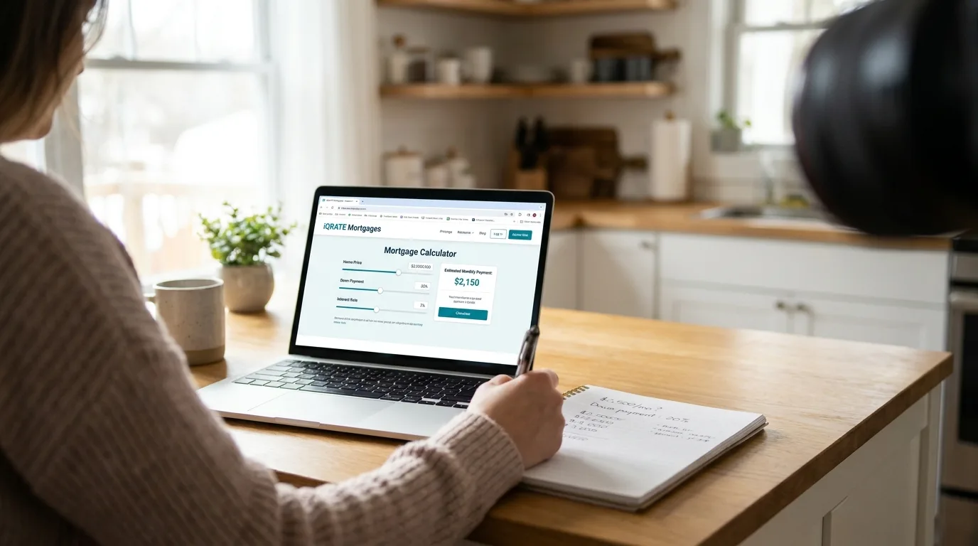 Homeowner planning finances for a mortgage refinance