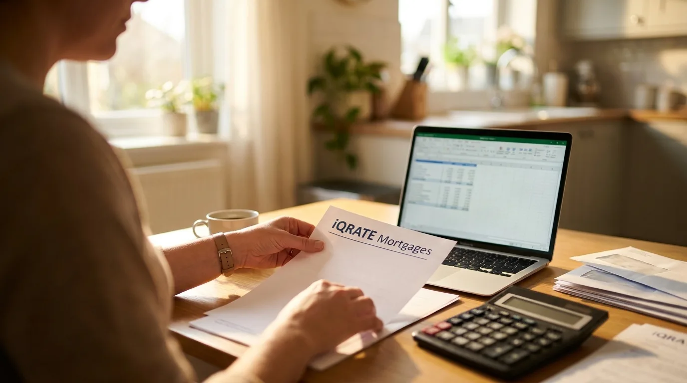 Gig worker organizing finances for a home loan