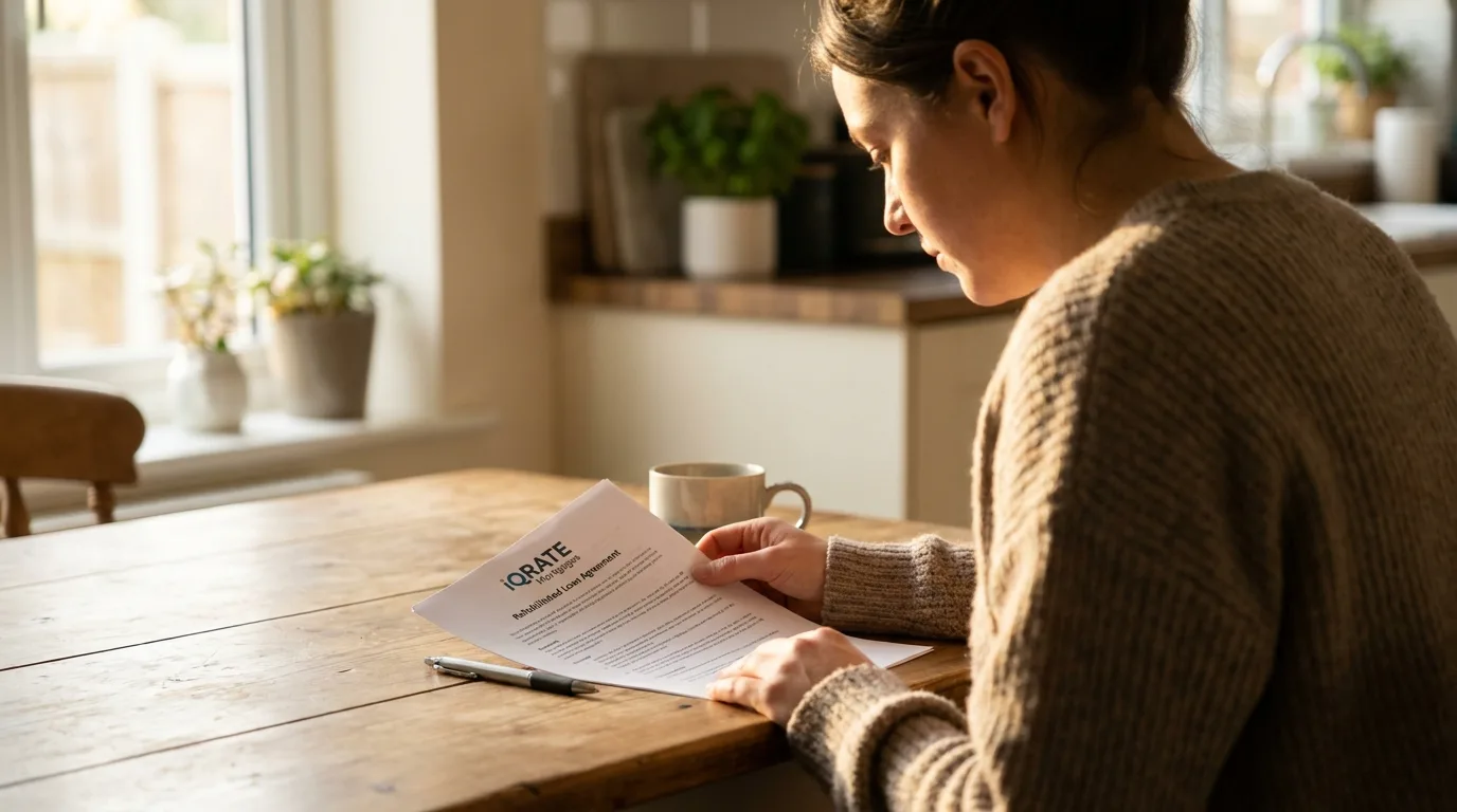 A couple reviewing their FHA and Conventional loan options for a home in Dallas.