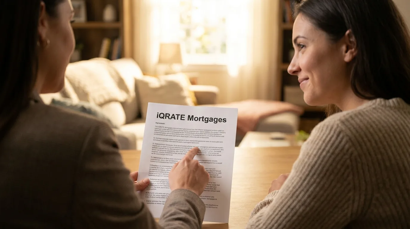 Family members reviewing mortgage documents for a gift of equity