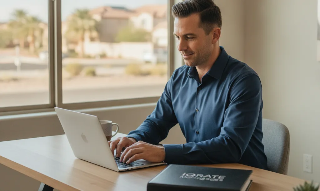 Self-employed person confidently works toward Las Vegas mortgage.