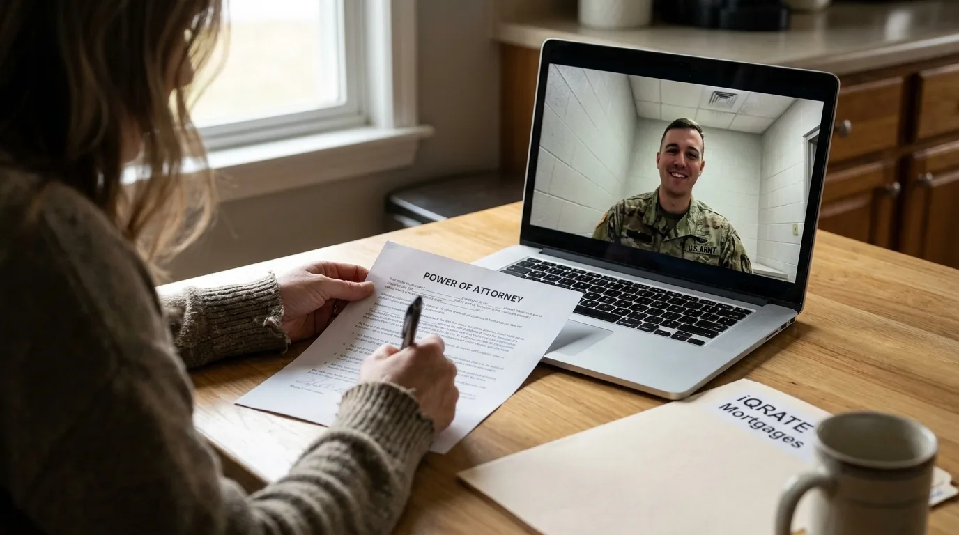 Organized documents for a VA loan application