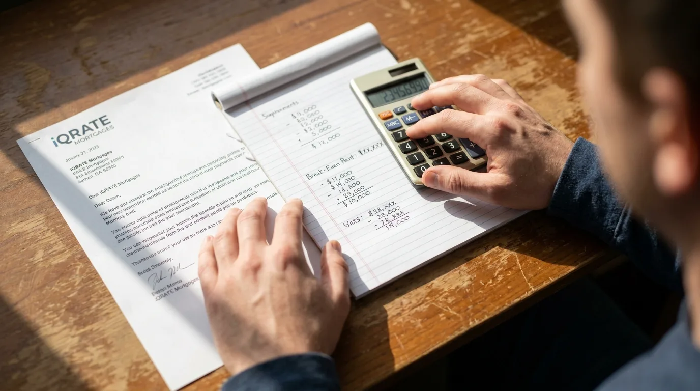 Document showing loan balance calculations