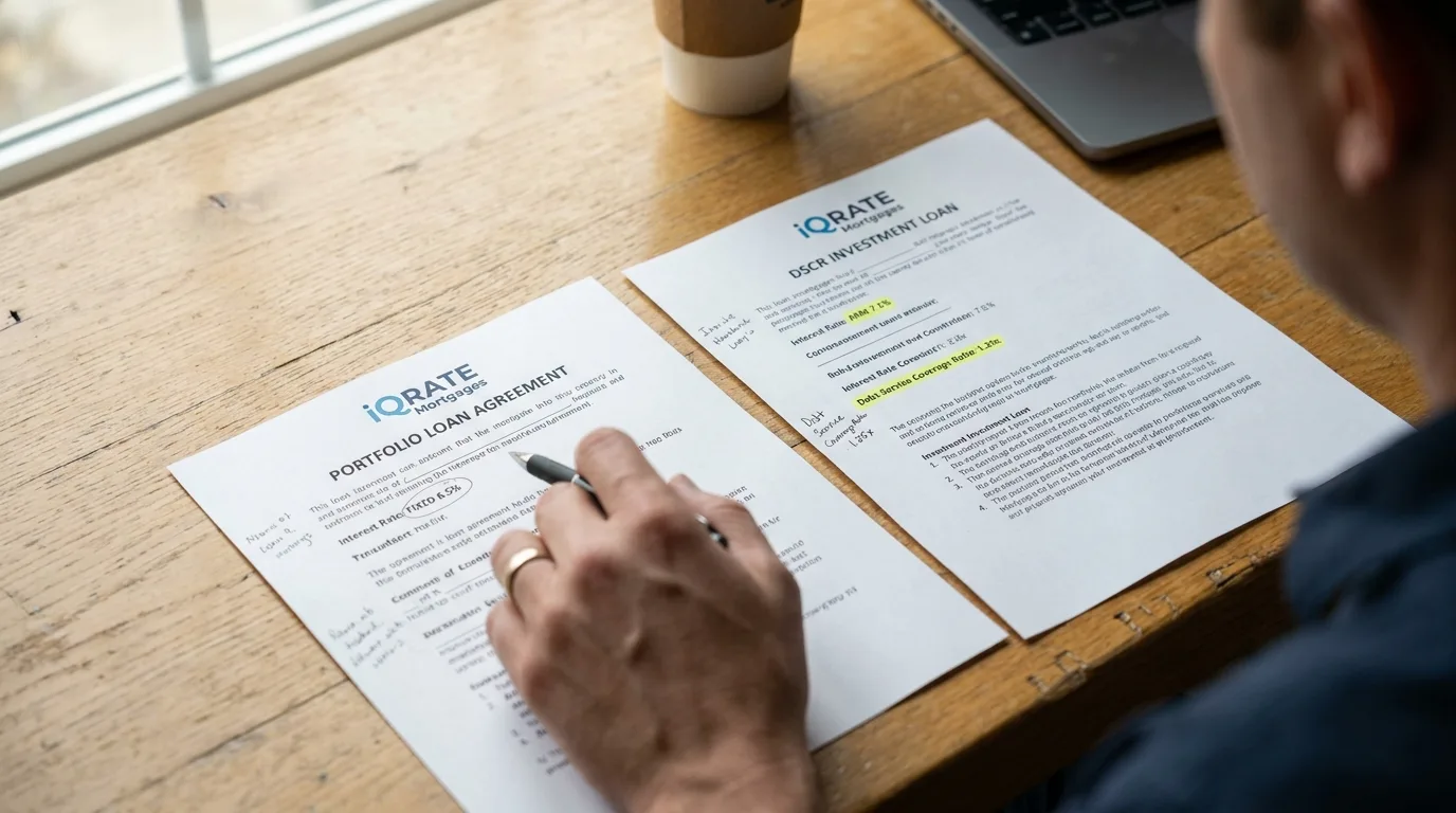 Reviewing underwriting requirements for a blanket mortgage.