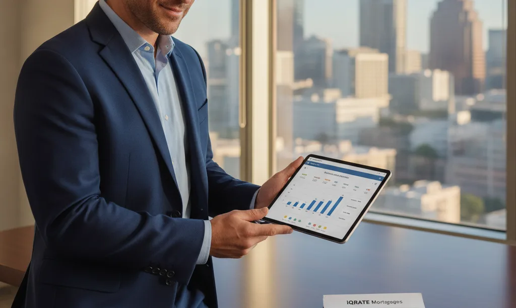 Austin team lead confidently reviews predictable mortgage closings.