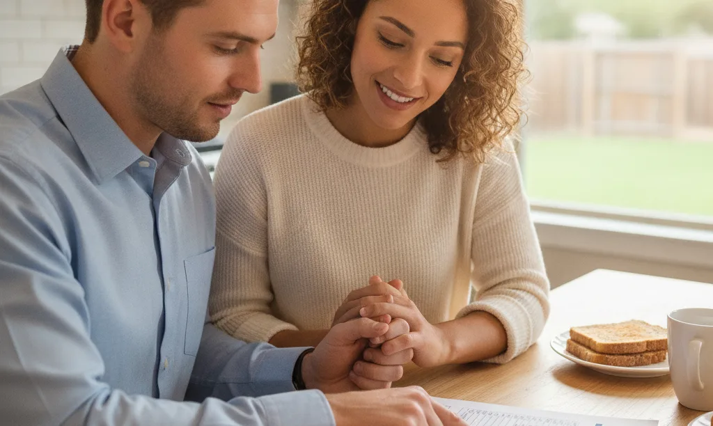 Couple planning their future sale with iQRATE Mortgages.