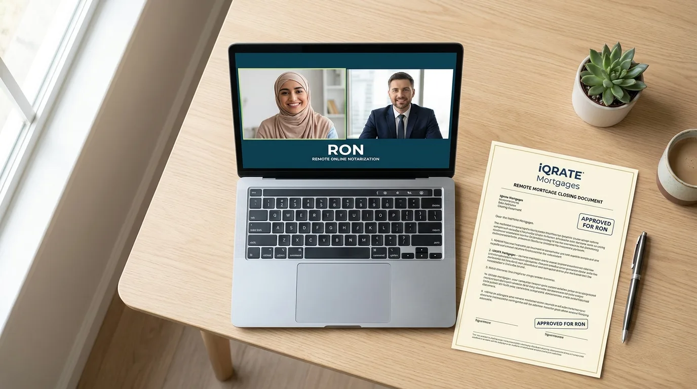 Signing legal documents for a remote home loan closing