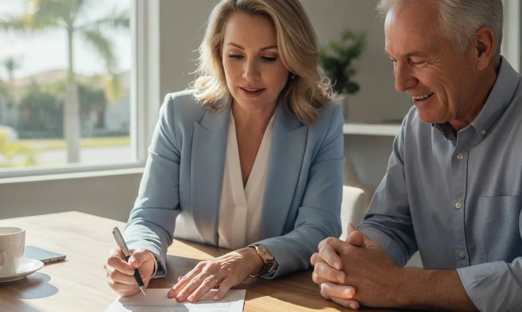 Listing agent showing seller an iQRATE Mortgages offer.