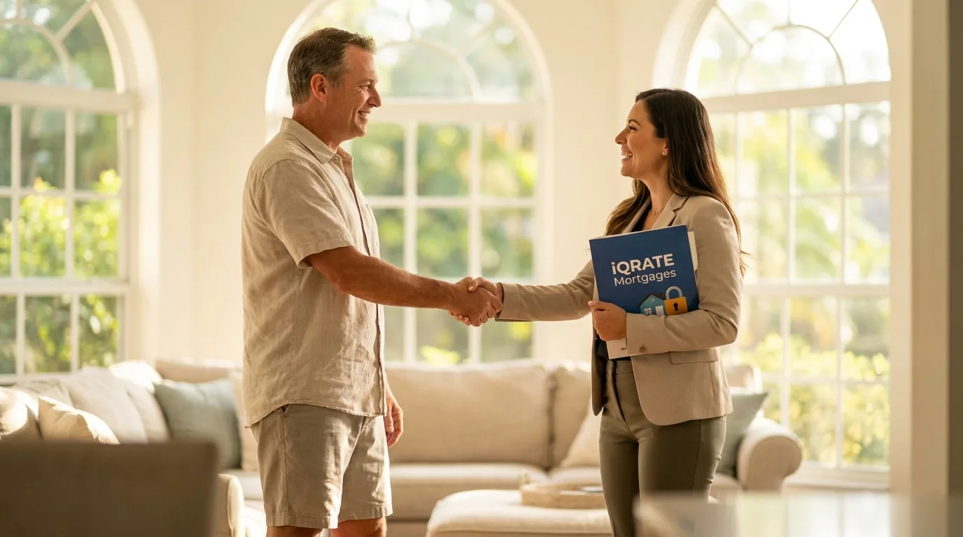 Underwriter reviewing financial documents for a mortgage.