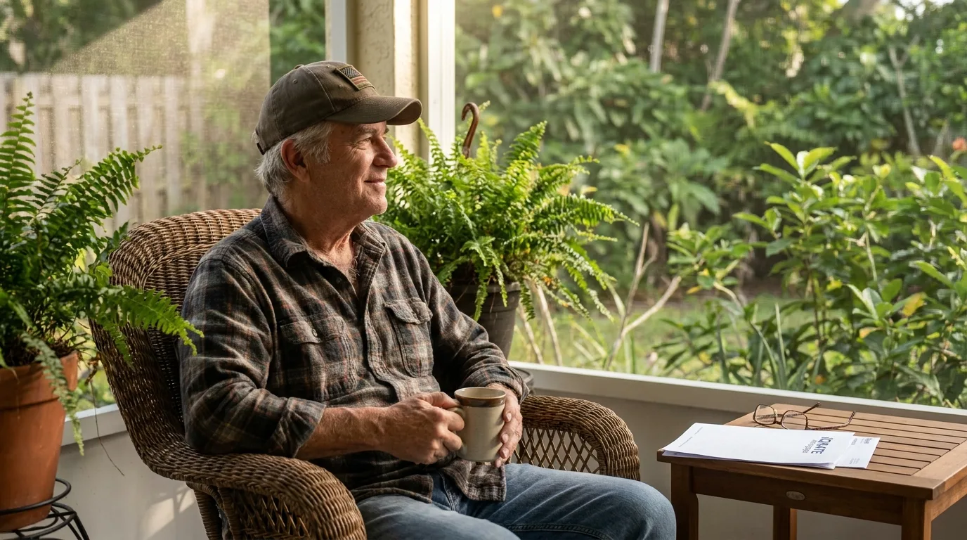 A person reviewing financial documents for a VA IRRRL loan.