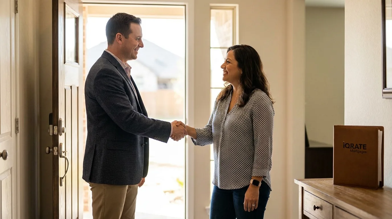Real estate agent presenting market intelligence briefing
