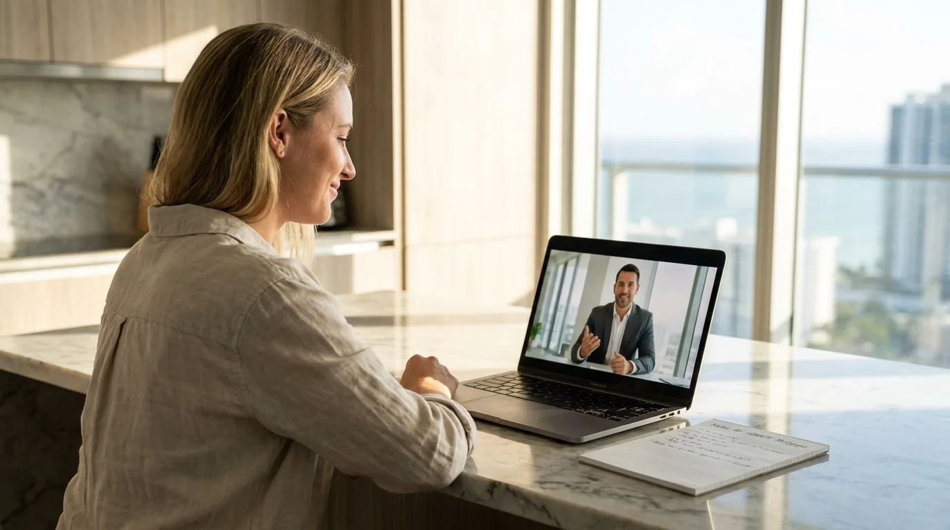 Couple discussing financial documents seriously