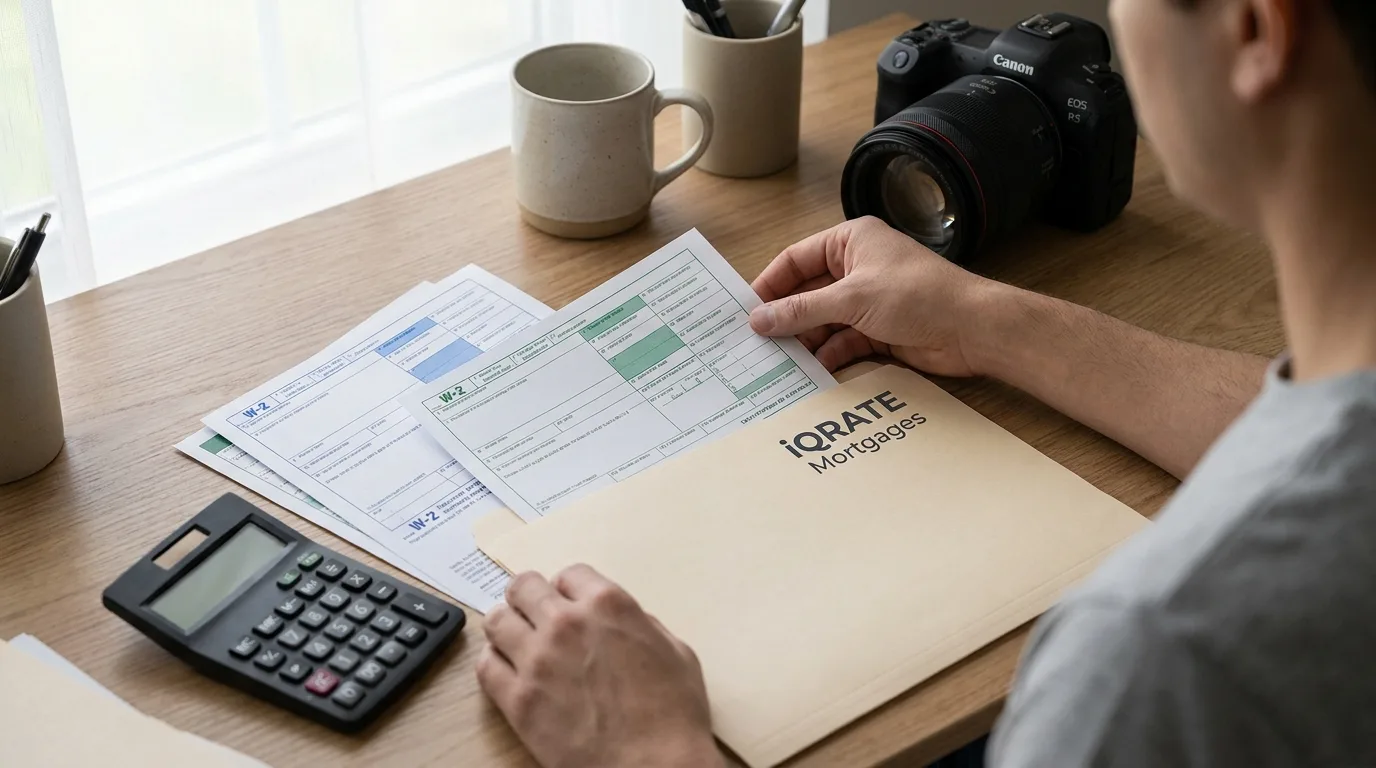 Organized mortgage application documents ready for submission.