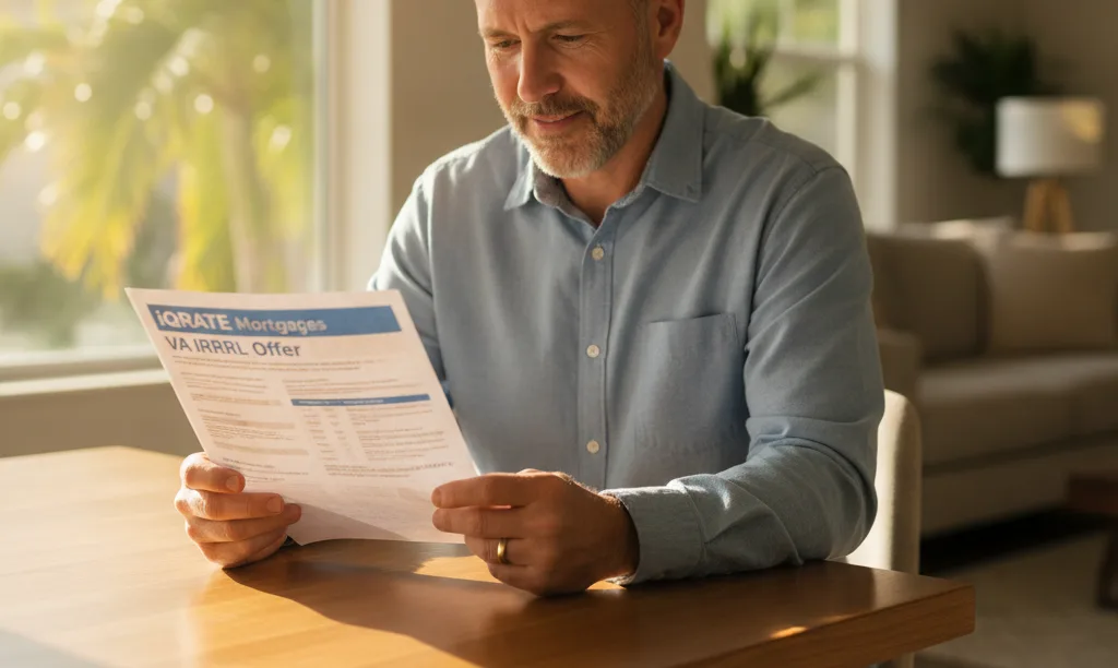 Florida veteran reviewing a no-cost VA IRRRL offer.