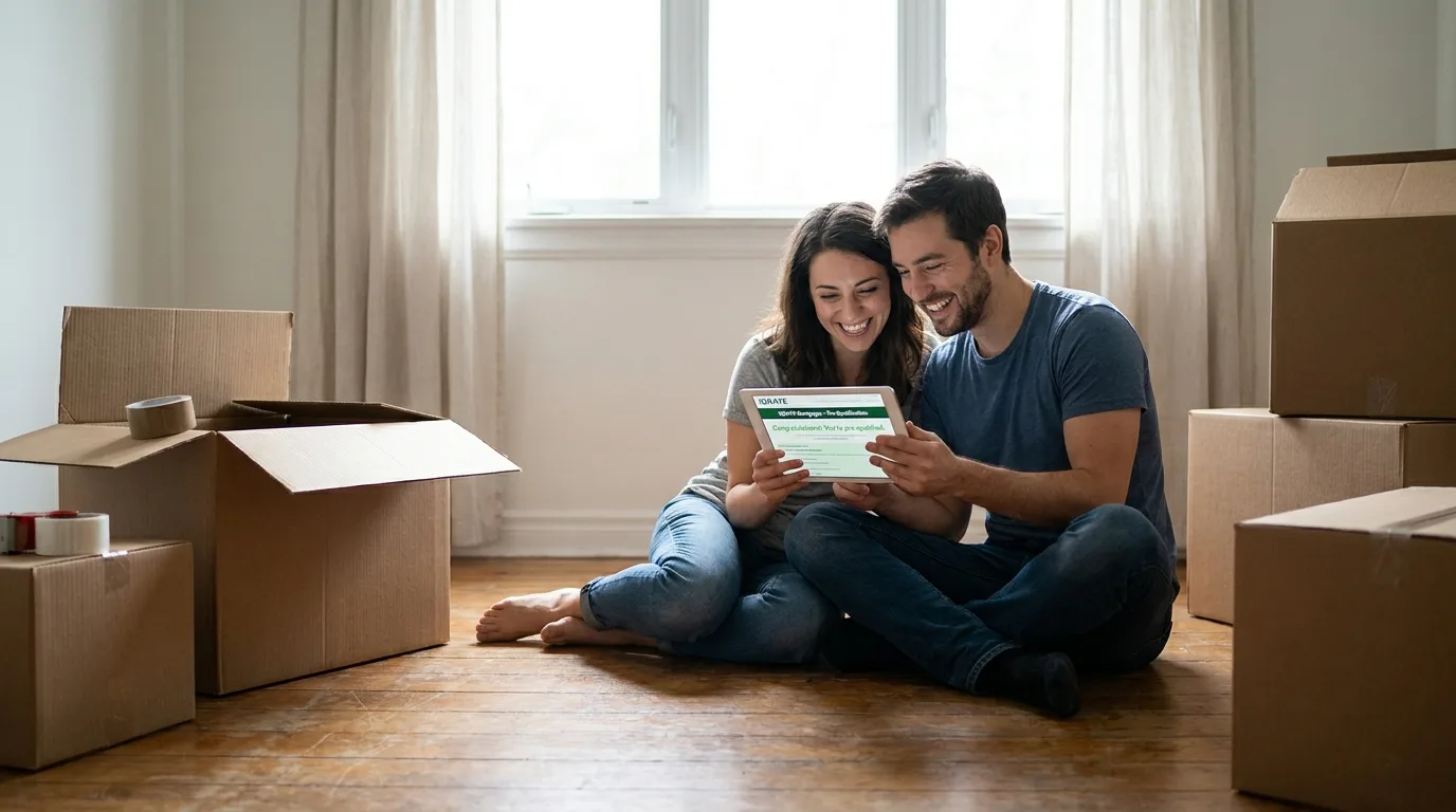 Signing documents for a VA home loan