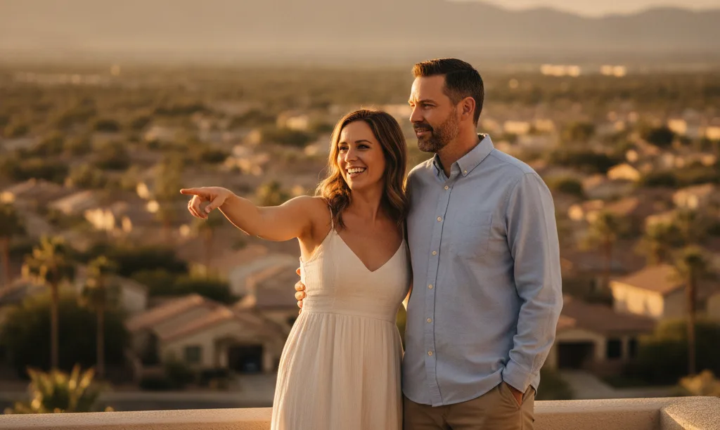 Couple planning their future home in Nevada.