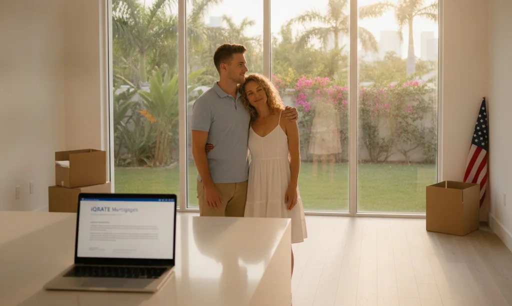 Veteran couple happy in their new Florida home.