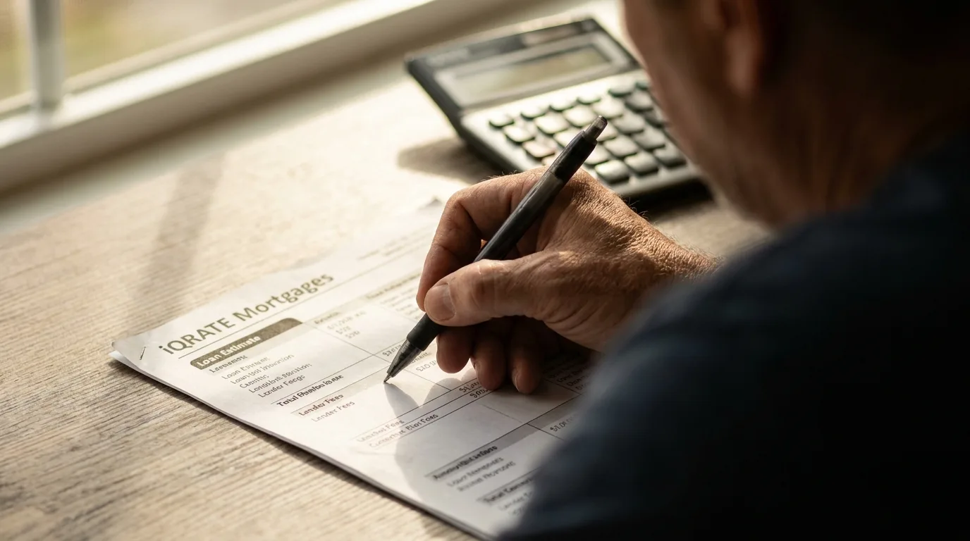 Veteran reviewing mortgage options on a tablet