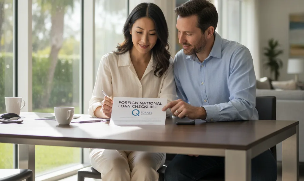 A couple confidently reviews a Florida mortgage checklist.