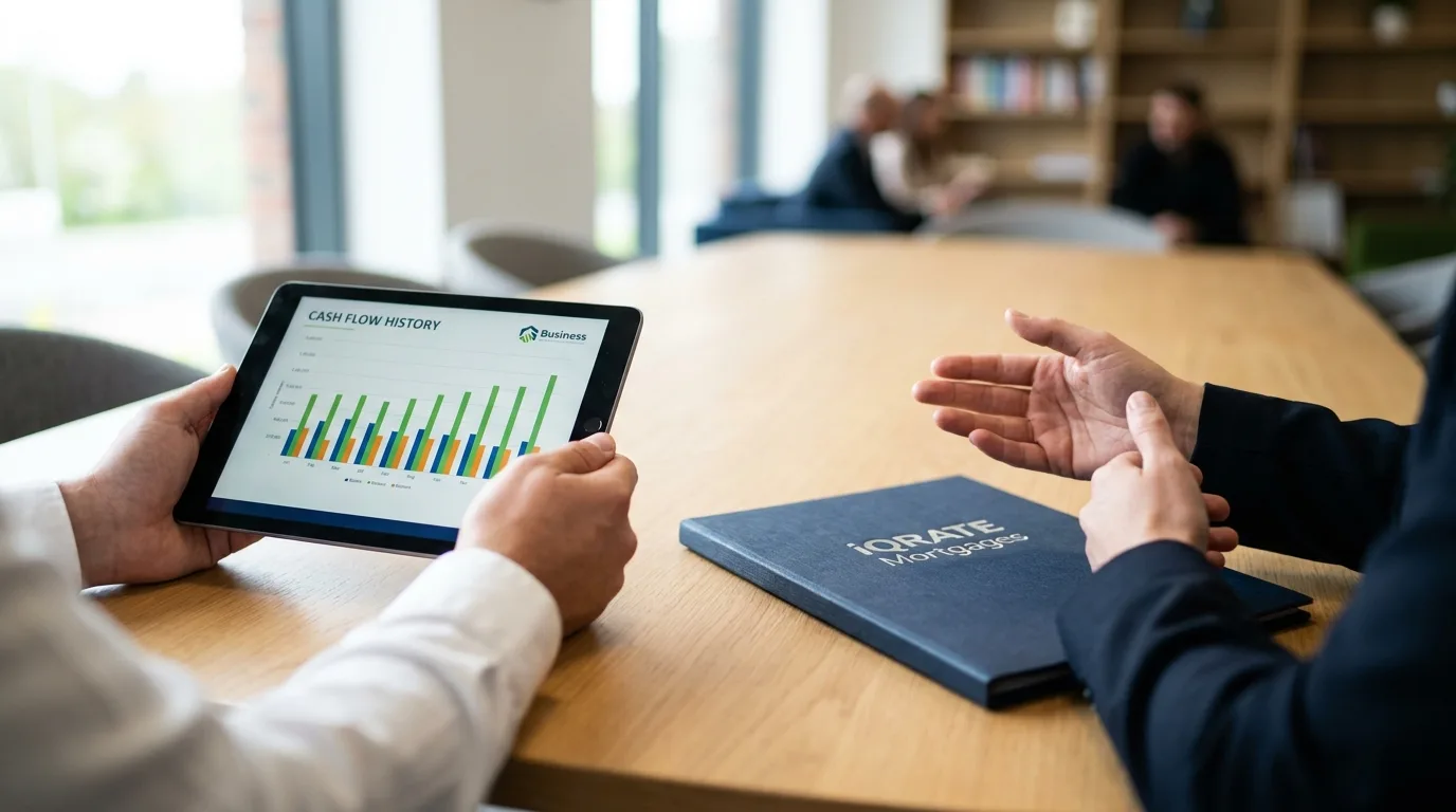 Self-employed professional reviewing business finances for a home loan