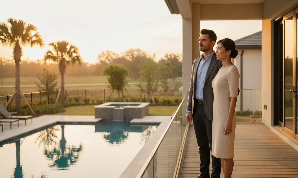 Investor couple contemplating a Florida rental property.