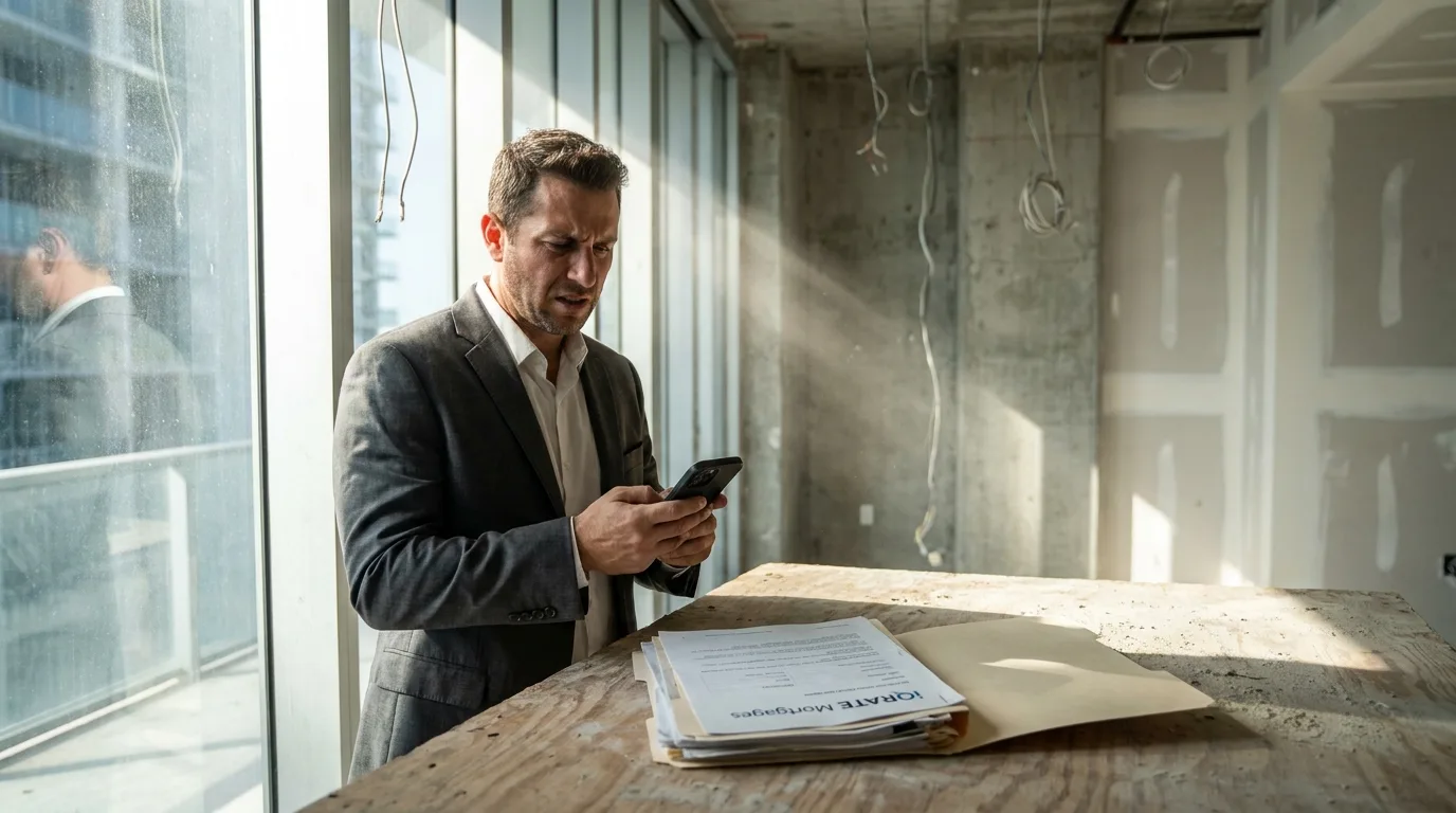 Real estate agent discusses new home plans with a client