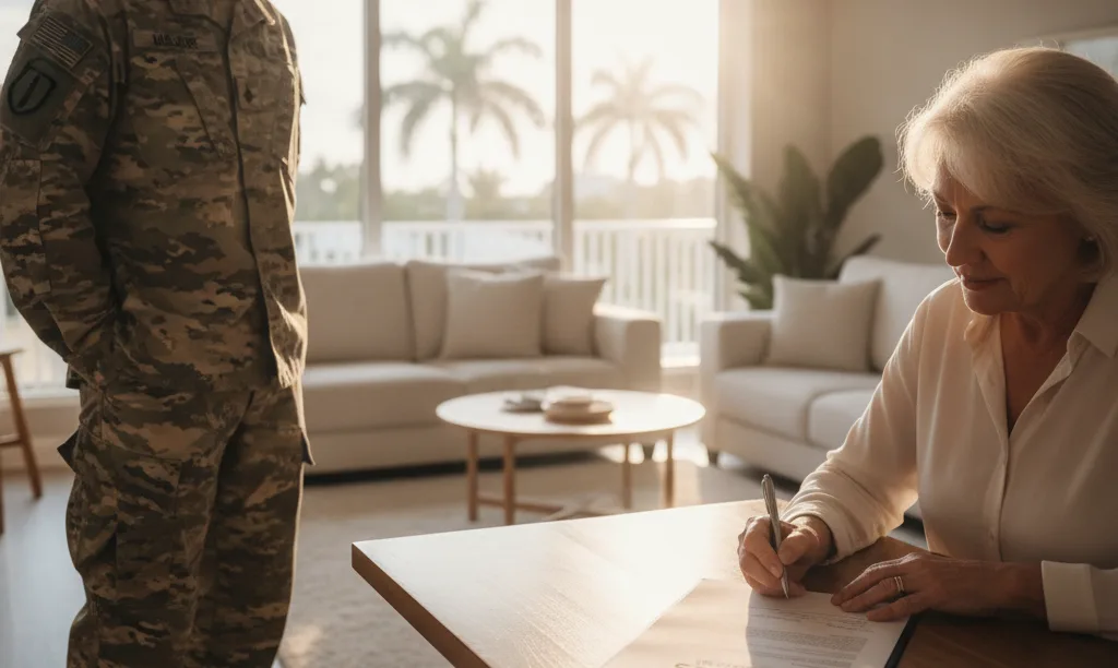 Military family member closing on Florida home.