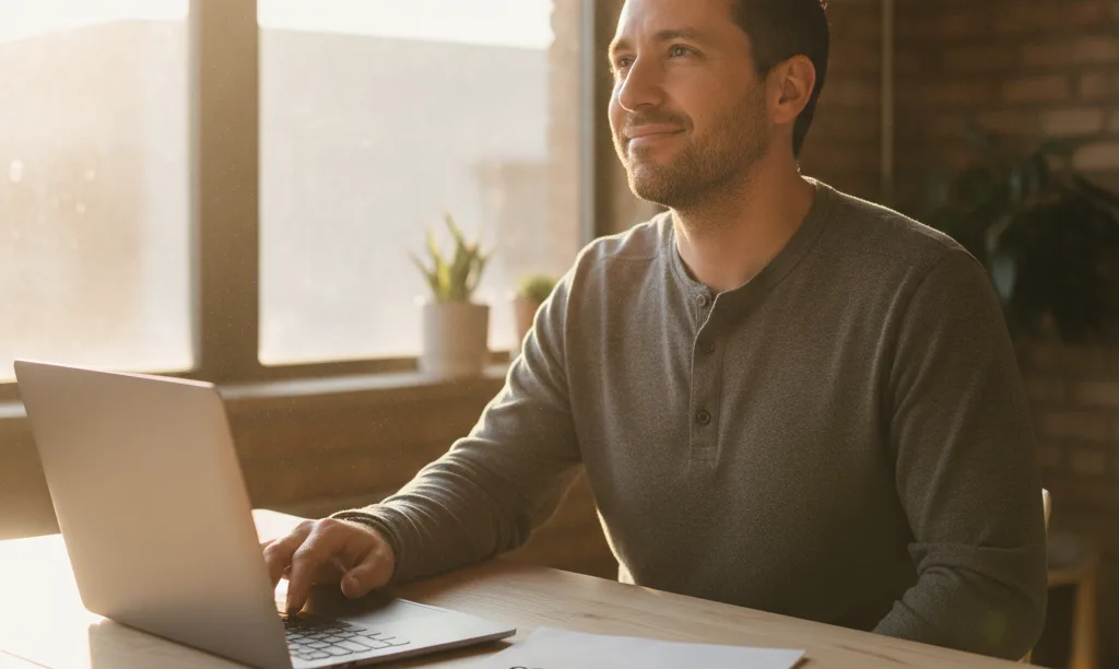 Self-employed man hopeful about California homeownership.