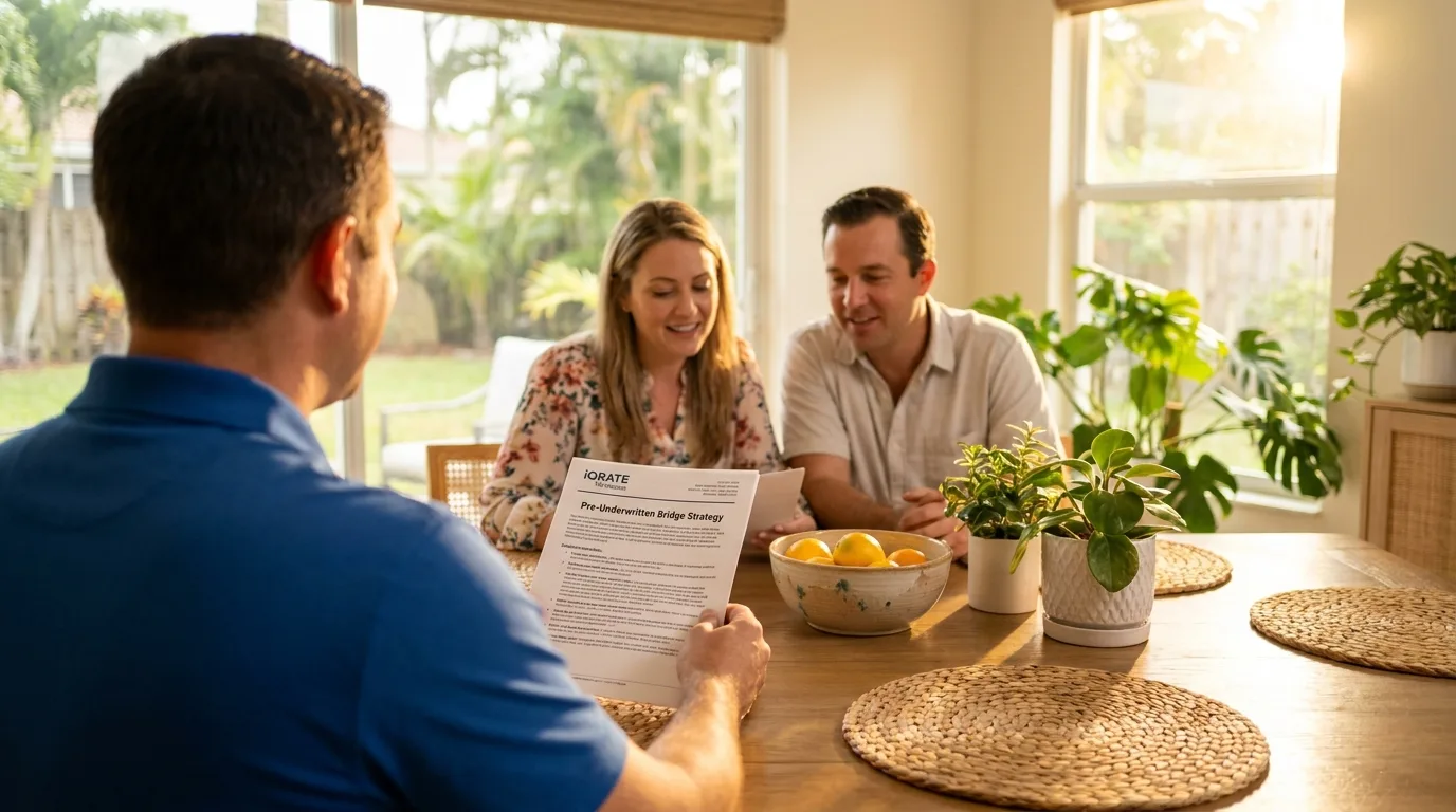 Mortgage strategist explaining financial variables to a client.
