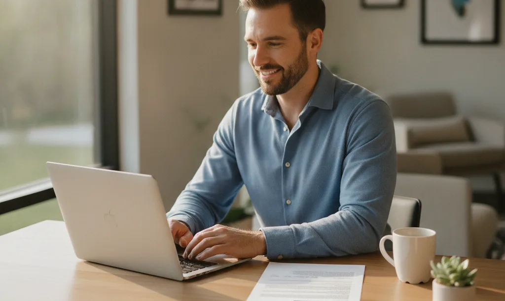 Investor confidently managing rental properties with iQRATE Mortgages.
