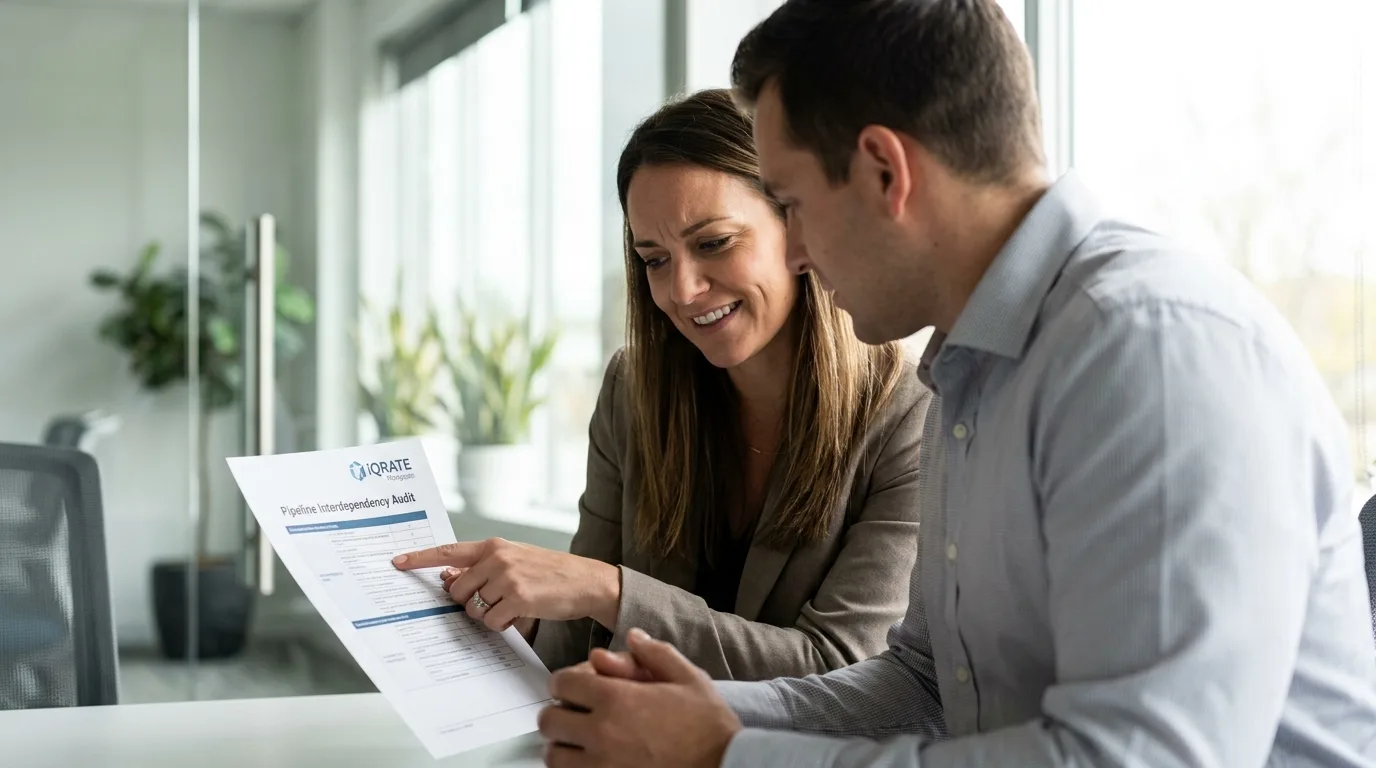 A real estate agent discussing financing options with clients