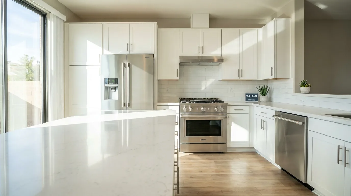 A beautifully renovated modern kitchen, demonstrating value-add improvements.