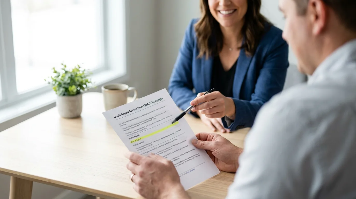 A mortgage professional explains the rapid rescore process to a homebuyer.