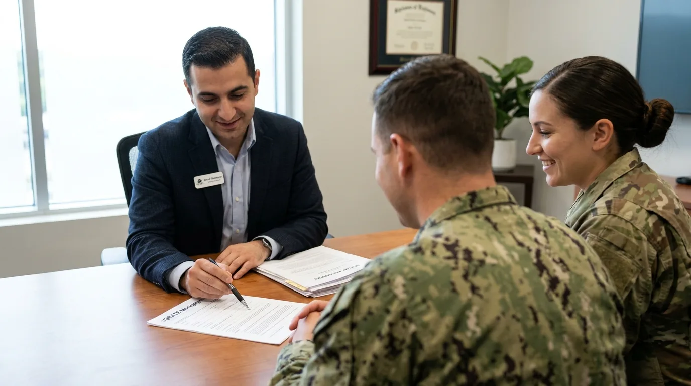 Organizing essential documents for a VA home loan application.