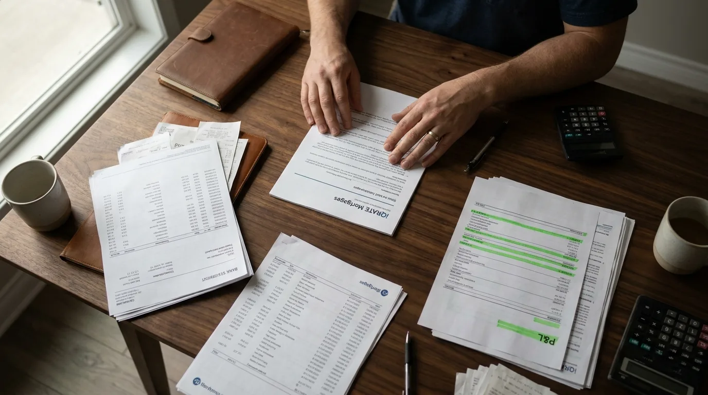 Entrepreneur working on a laptop, planning a W-2 salary strategy for a mortgage.