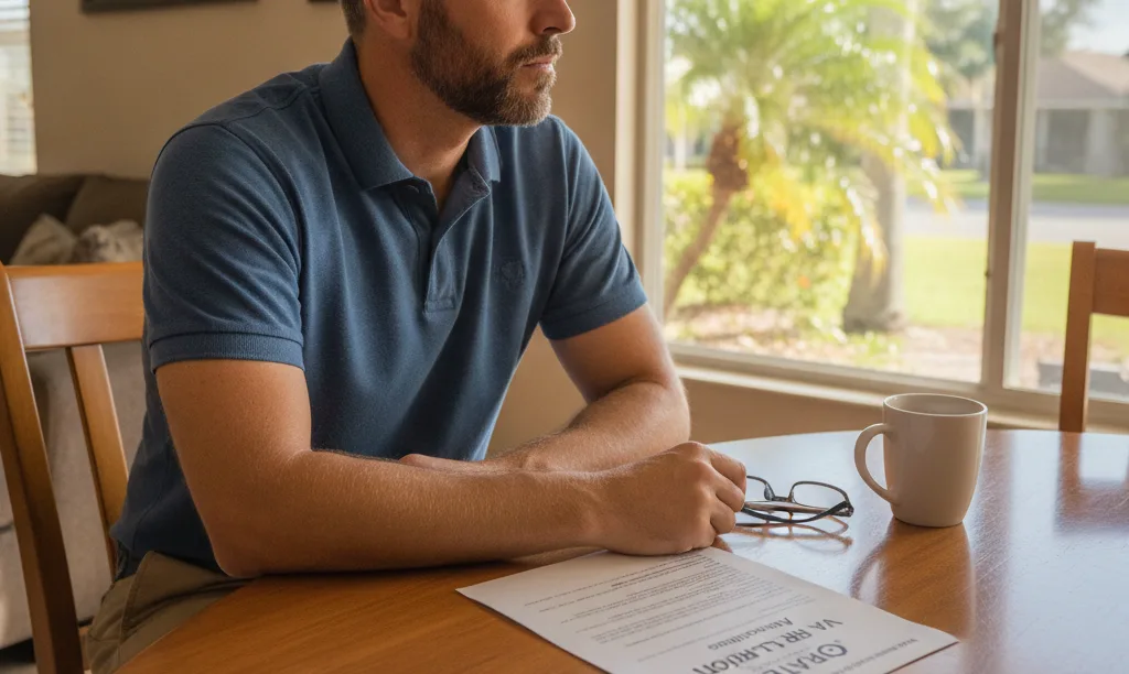 Homeowner contemplating a VA IRRRL refinance with iQRATE Mortgages.