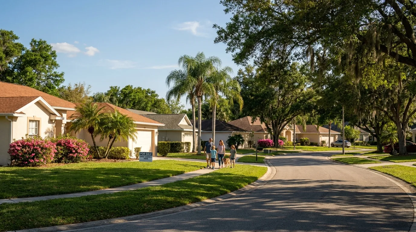 Suburban home in a USDA-eligible area near Tampa, Florida