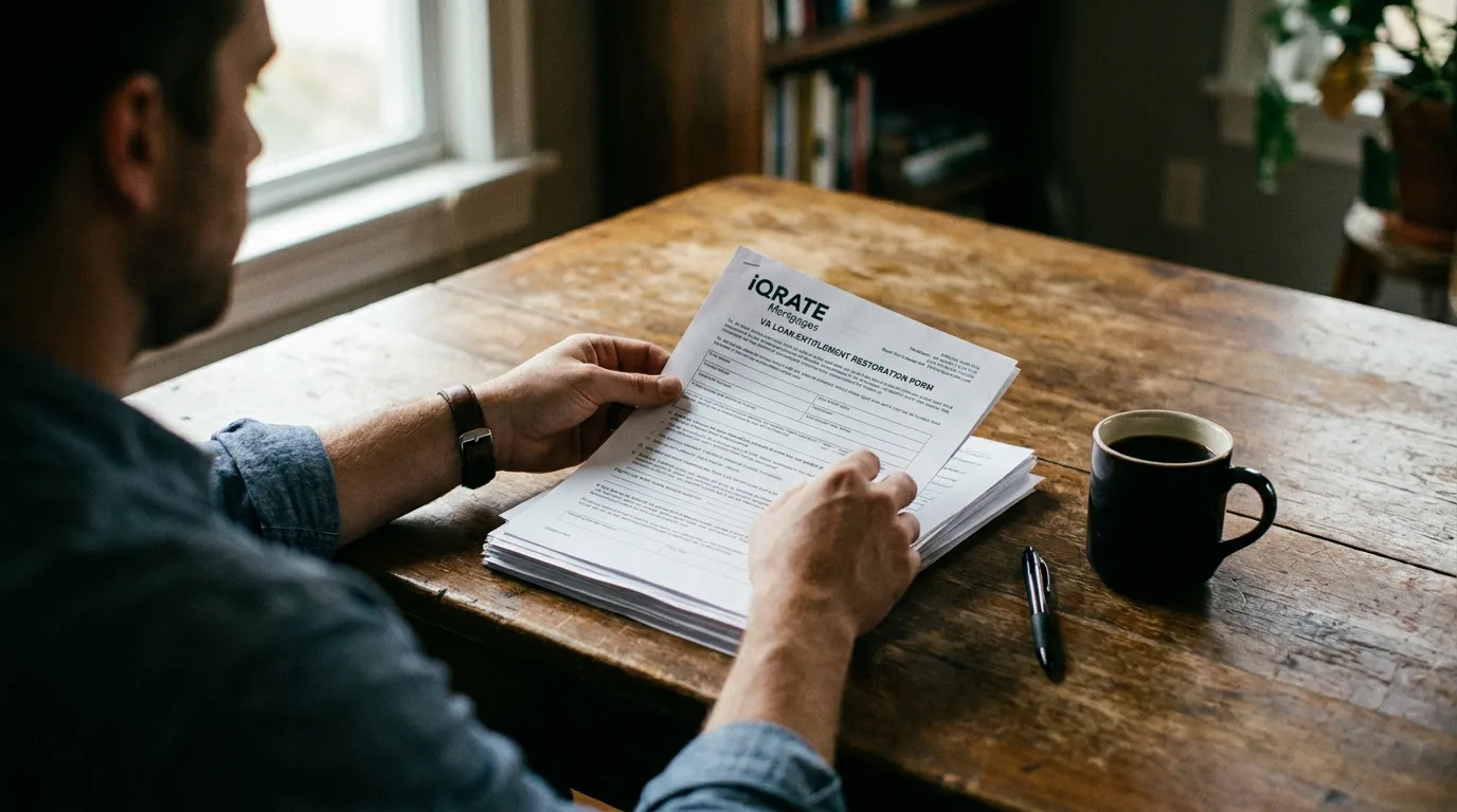 Marital home being refinanced to release VA loan entitlement.