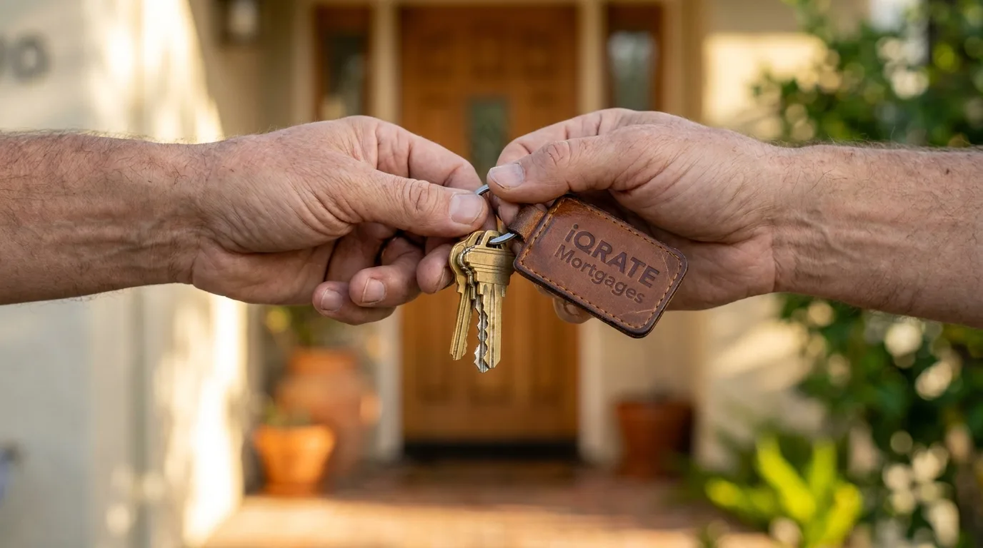 An underwriter reviewing mortgage application documents carefully.