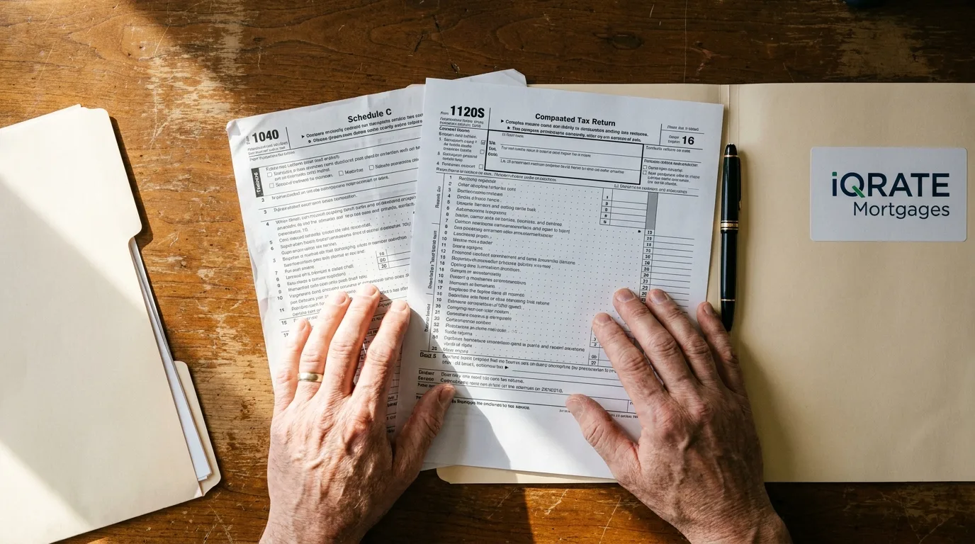 A CPA explaining business income details to a client.