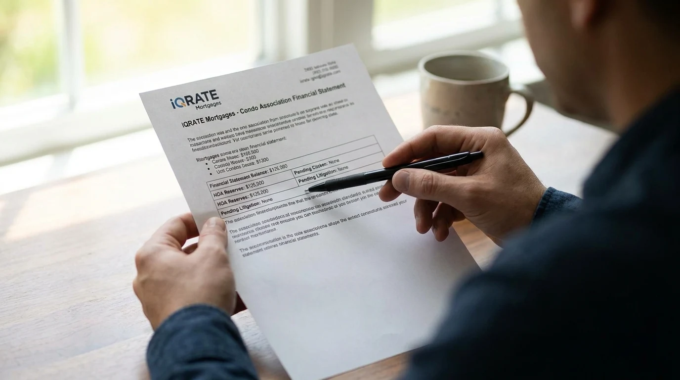 Reviewing HOA financial documents for a condo loan