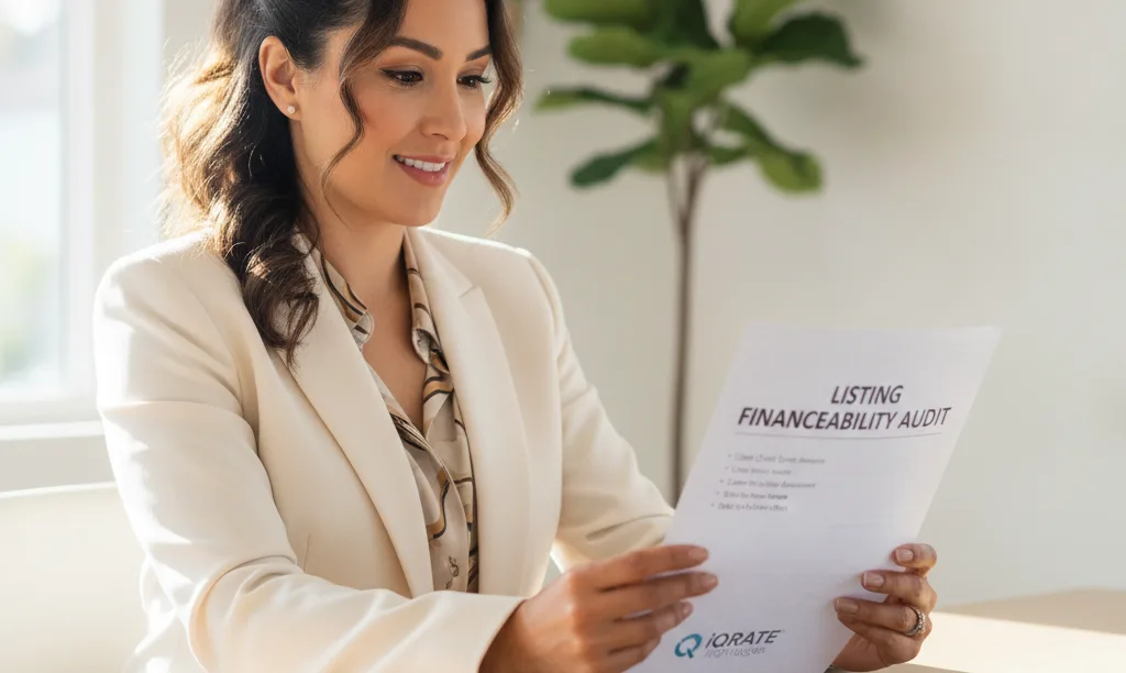 Realtor in California reviewing a financeability audit.