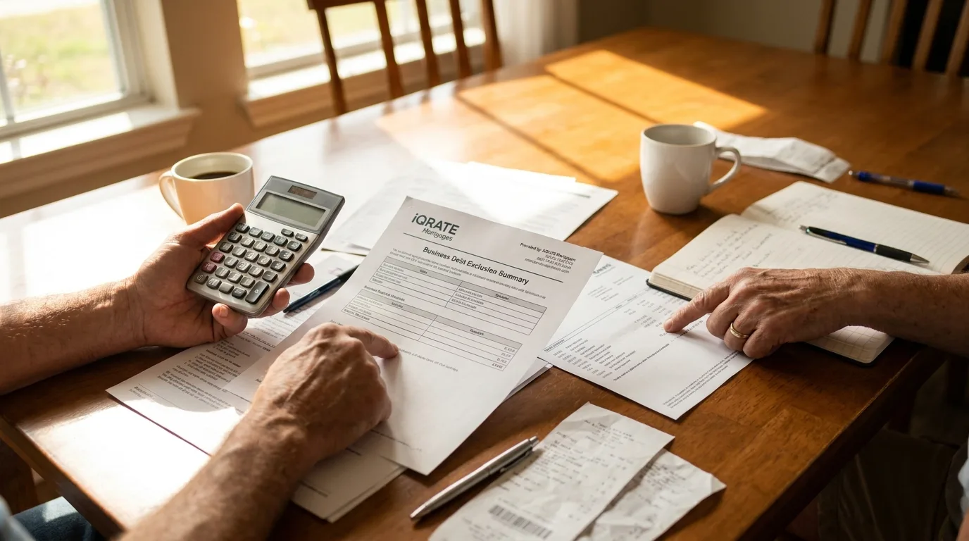 Organized documents for a mortgage underwriter.