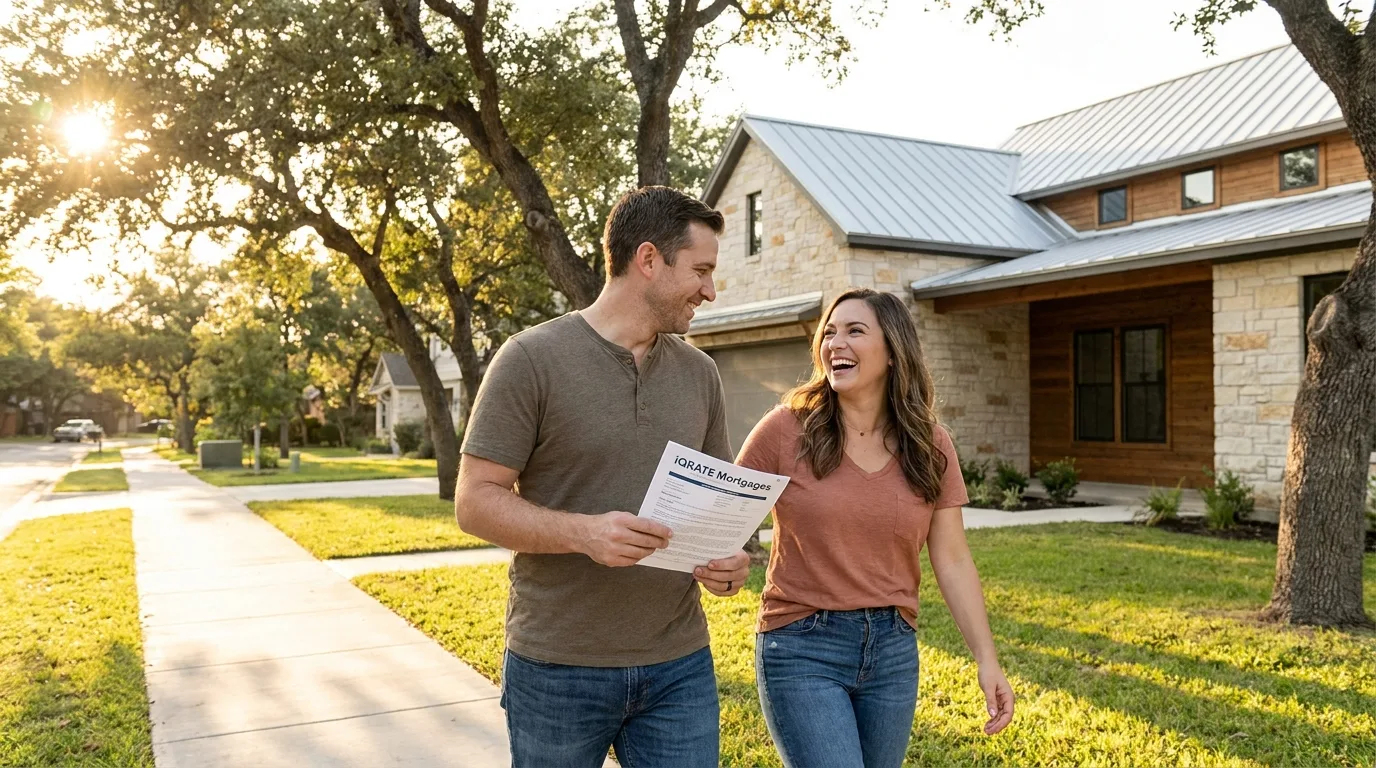 A homebuyer reviewing their FICO scores with a mortgage lender.